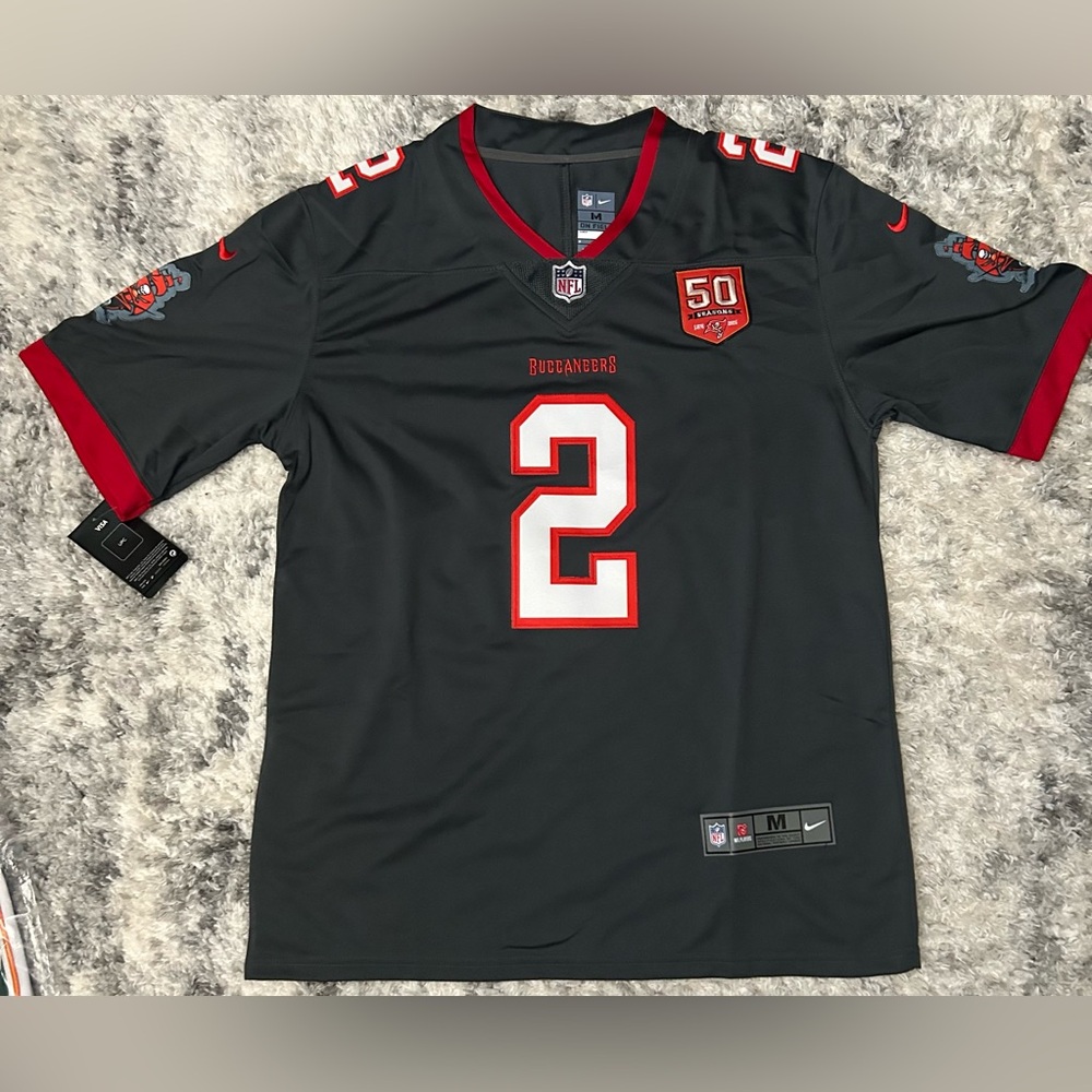 🏴☠️Tampa Bay Buccaneers Steel gray and Red Jersey - Picture 1 of 2
